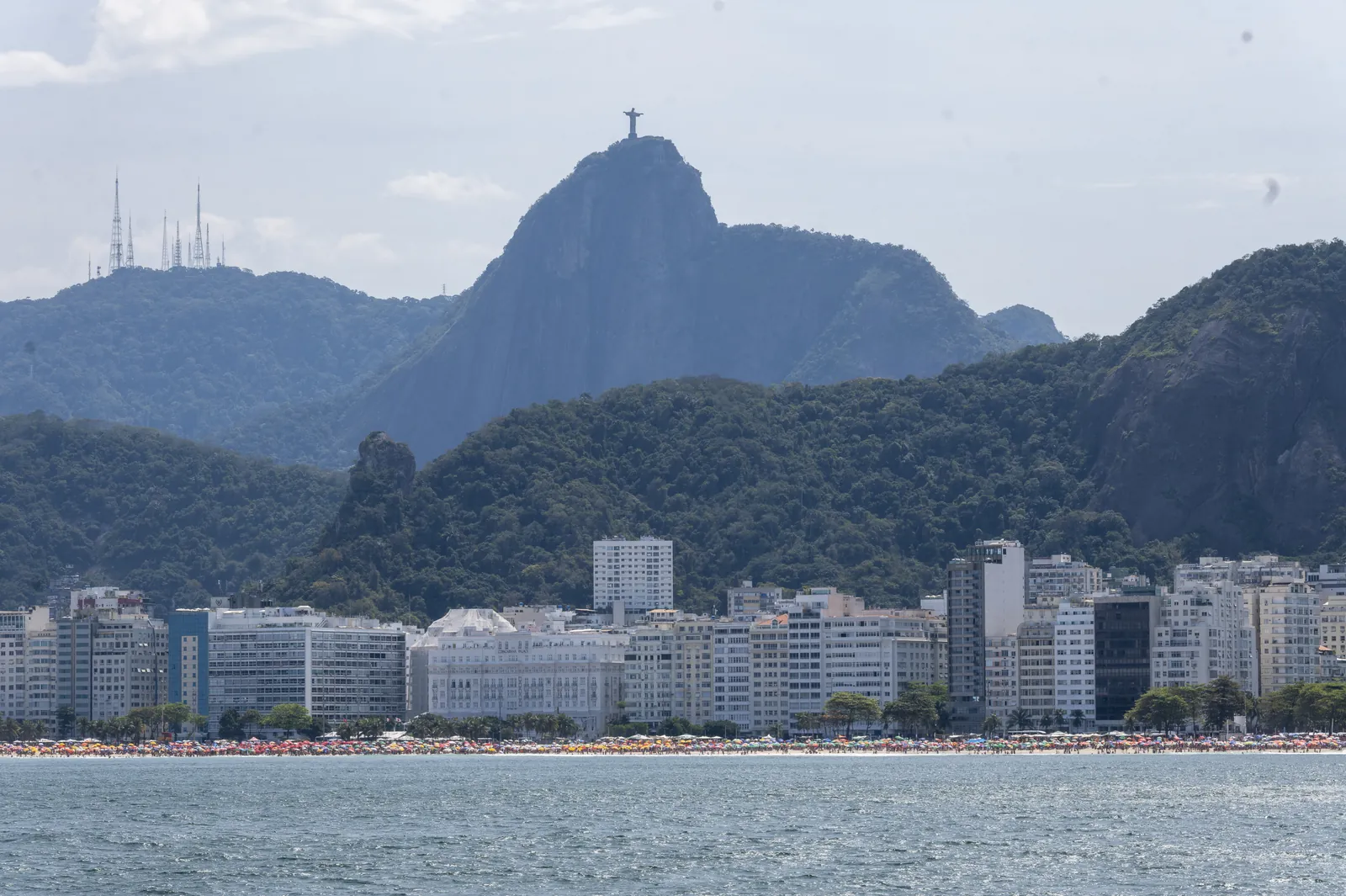 Christ the Redeemer above the buildings of Copacabana